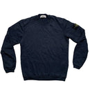 Stone Island Navy Crewneck Square Outline Repeat Jumper