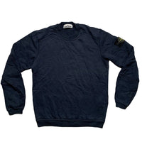 Stone Island Navy Crewneck Square Outline Repeat Jumper