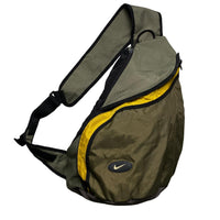 Nike Vintage 90’s 00’s Sling Cross Body Bag Khaki Green Black and Yellow