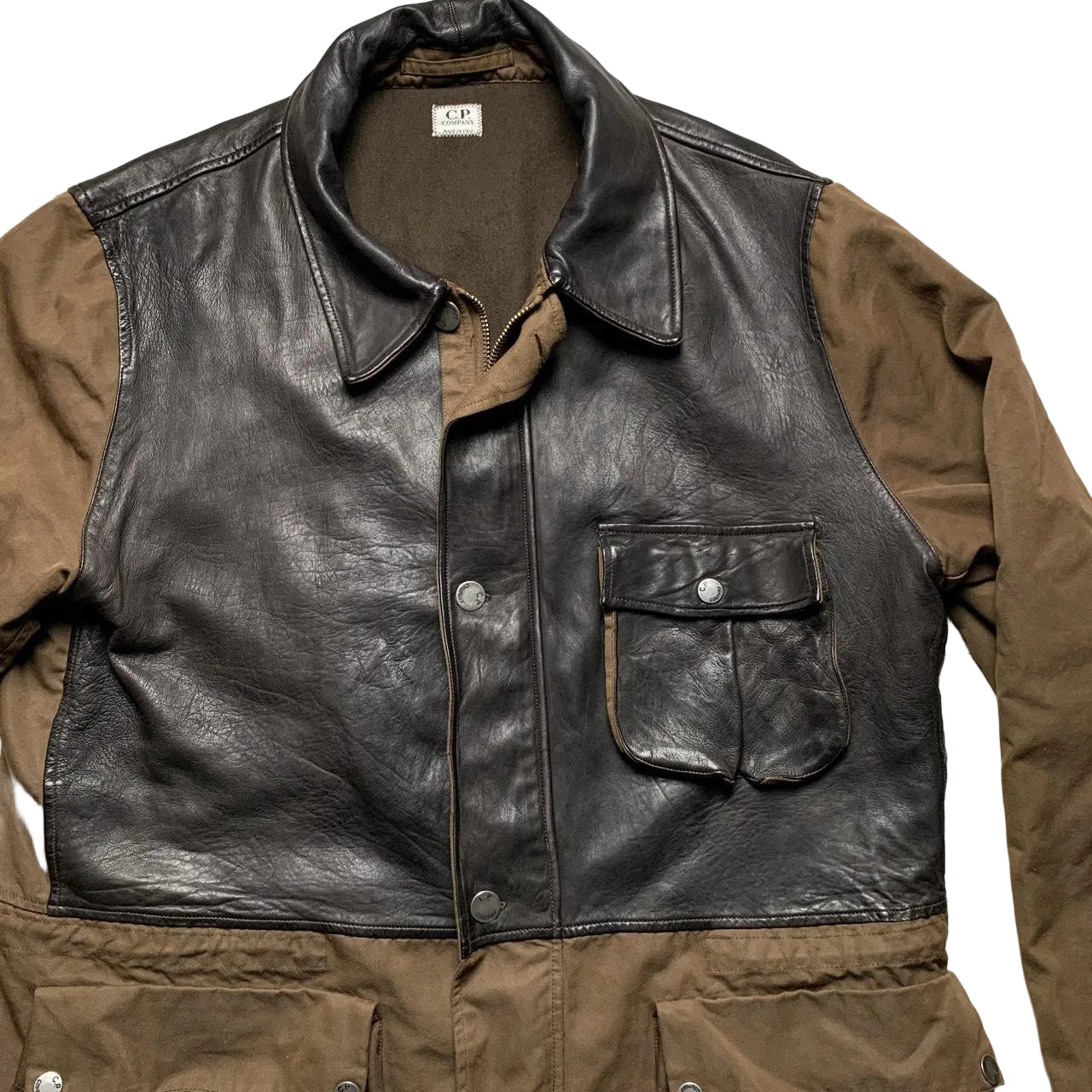 CP Company Vintage Leather Panel Lightweight Jacket (3XL)