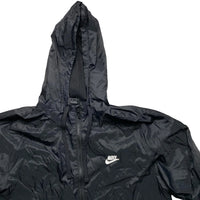Nike Black and White Swoosh Shell Windbreaker Tracksuit Jacket (L)