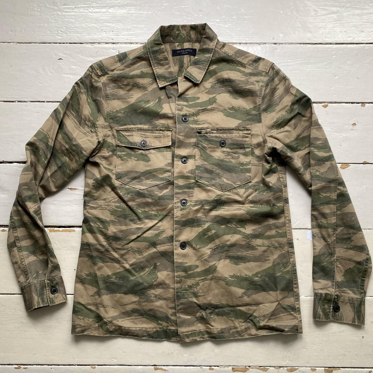 All Saints Camouflage Shirt Jacket