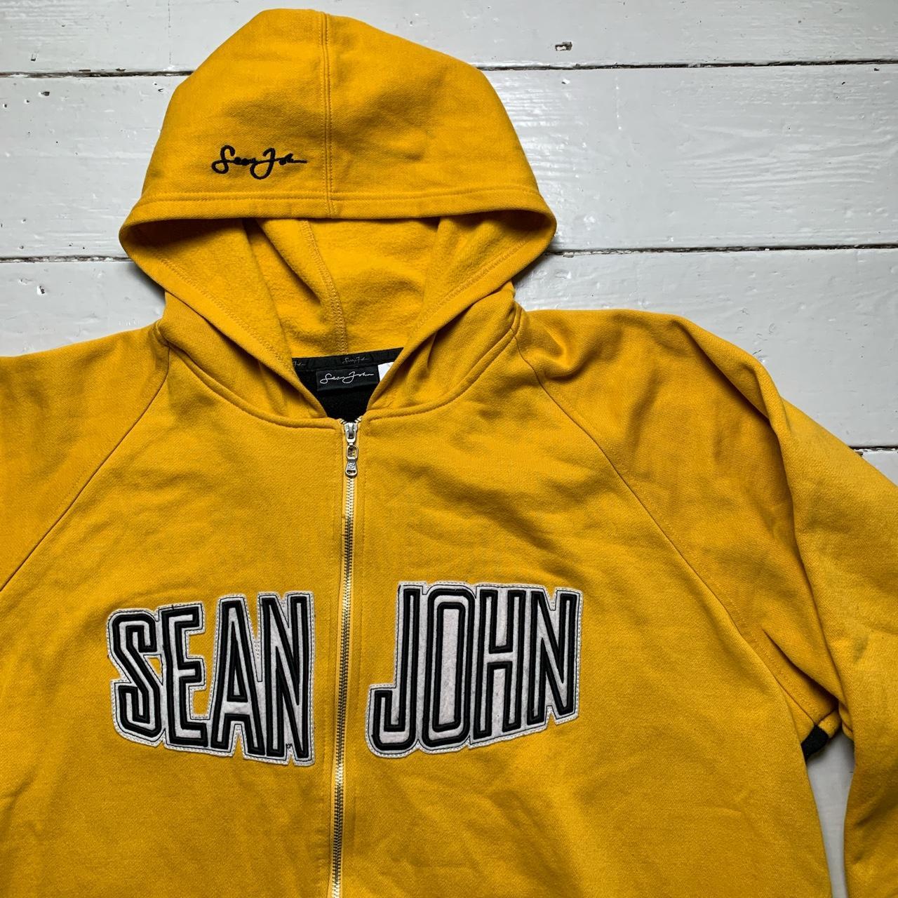 Sean John Vintage 90’s Yellow White and Black Baggy Hoodie