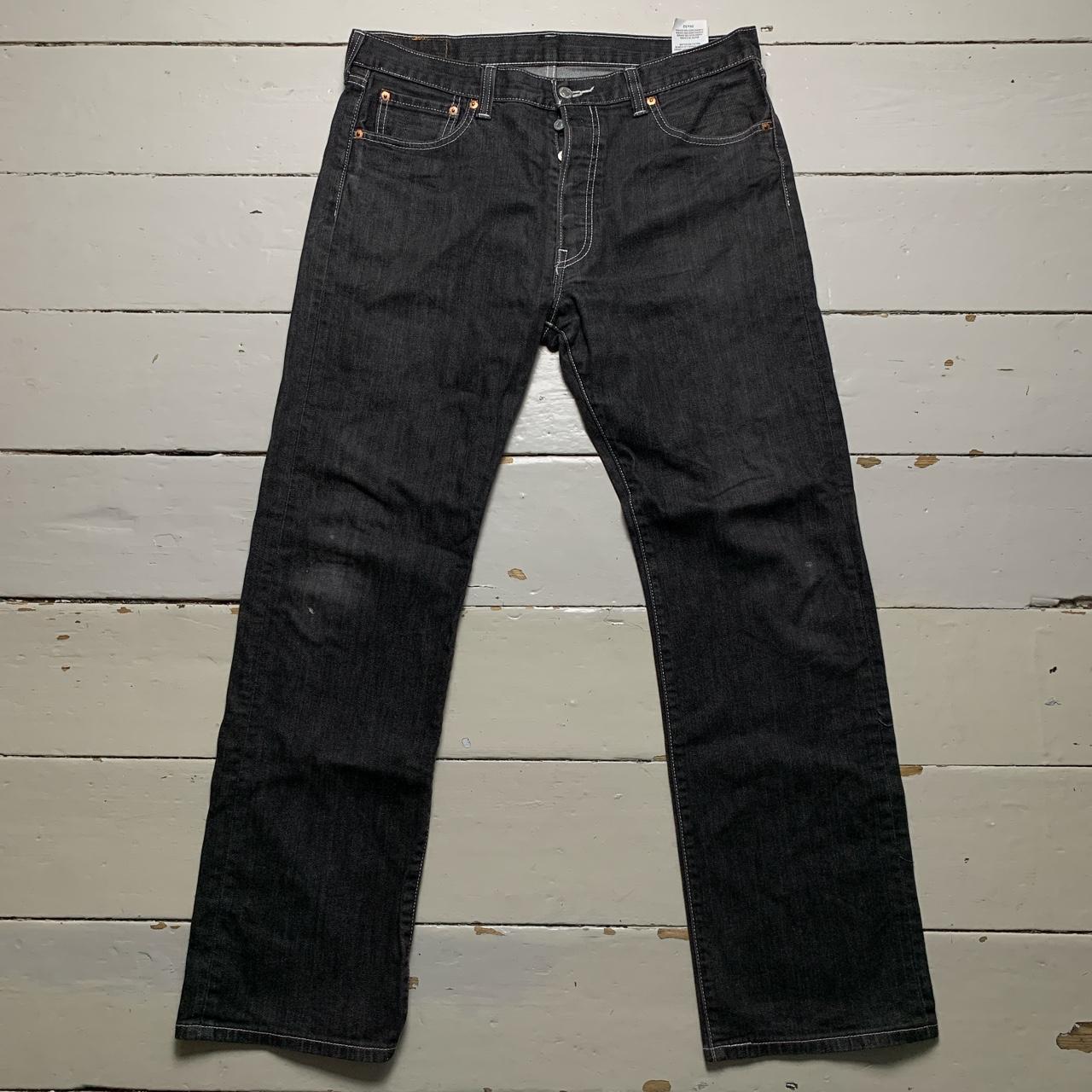 Levis 501 Baggy Grey and White Contrast Stitch Jeans