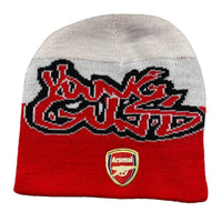 Arsenal Young Guns Graffiti Mens Beanie Hat Red White and Black