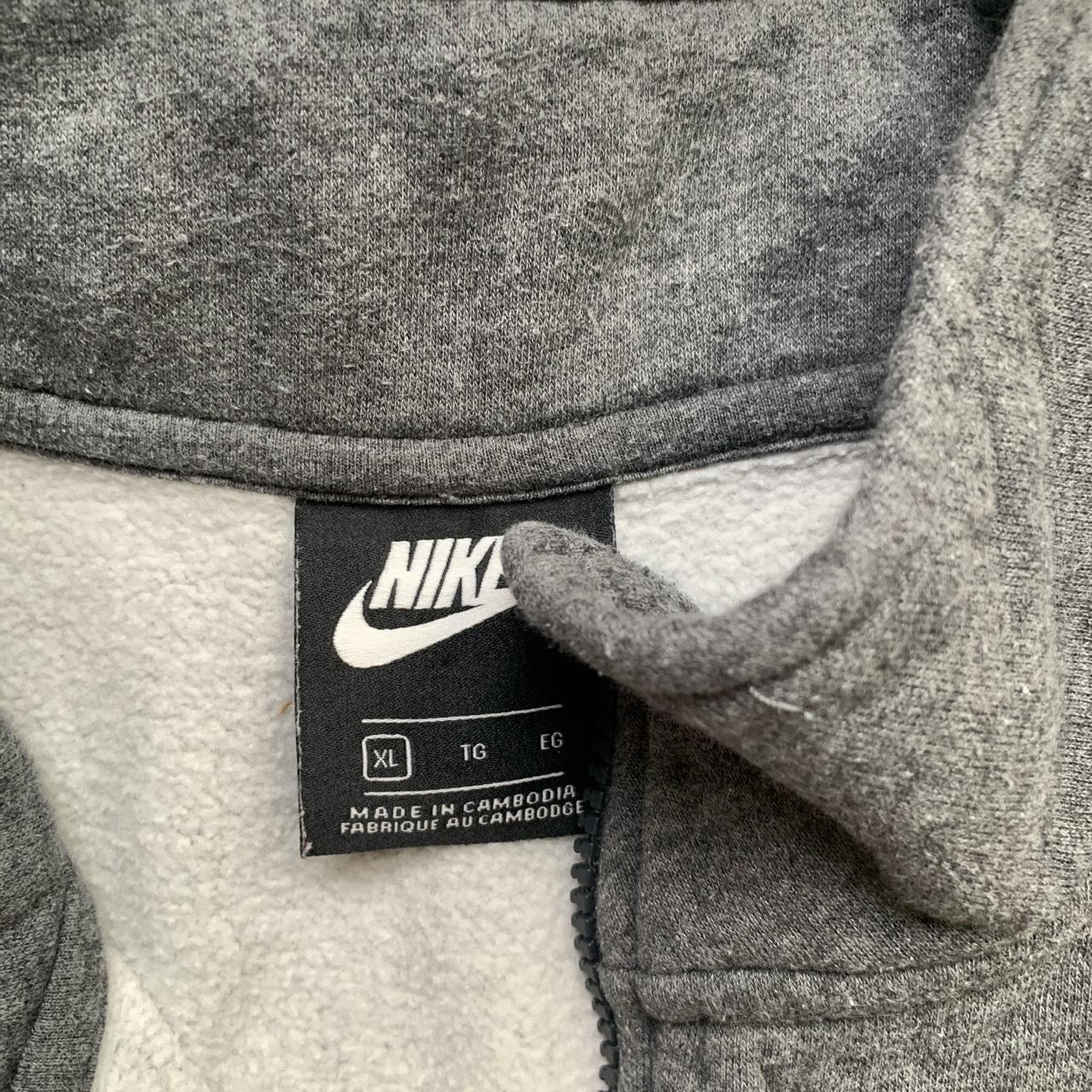 Nike Swoosh Grey and White Zip Jumper