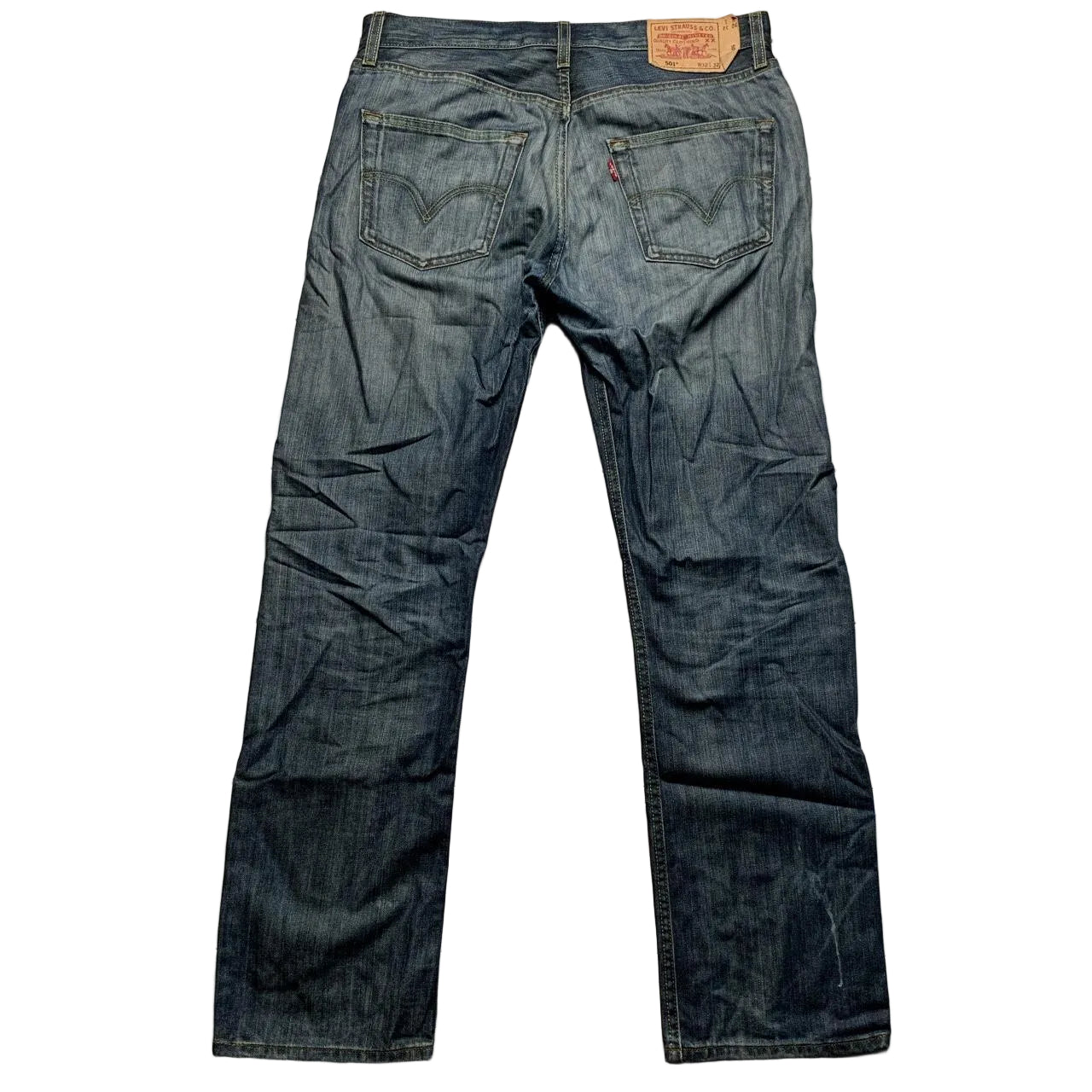 Levis Stonewashed Blue Grey Jeans (32W)