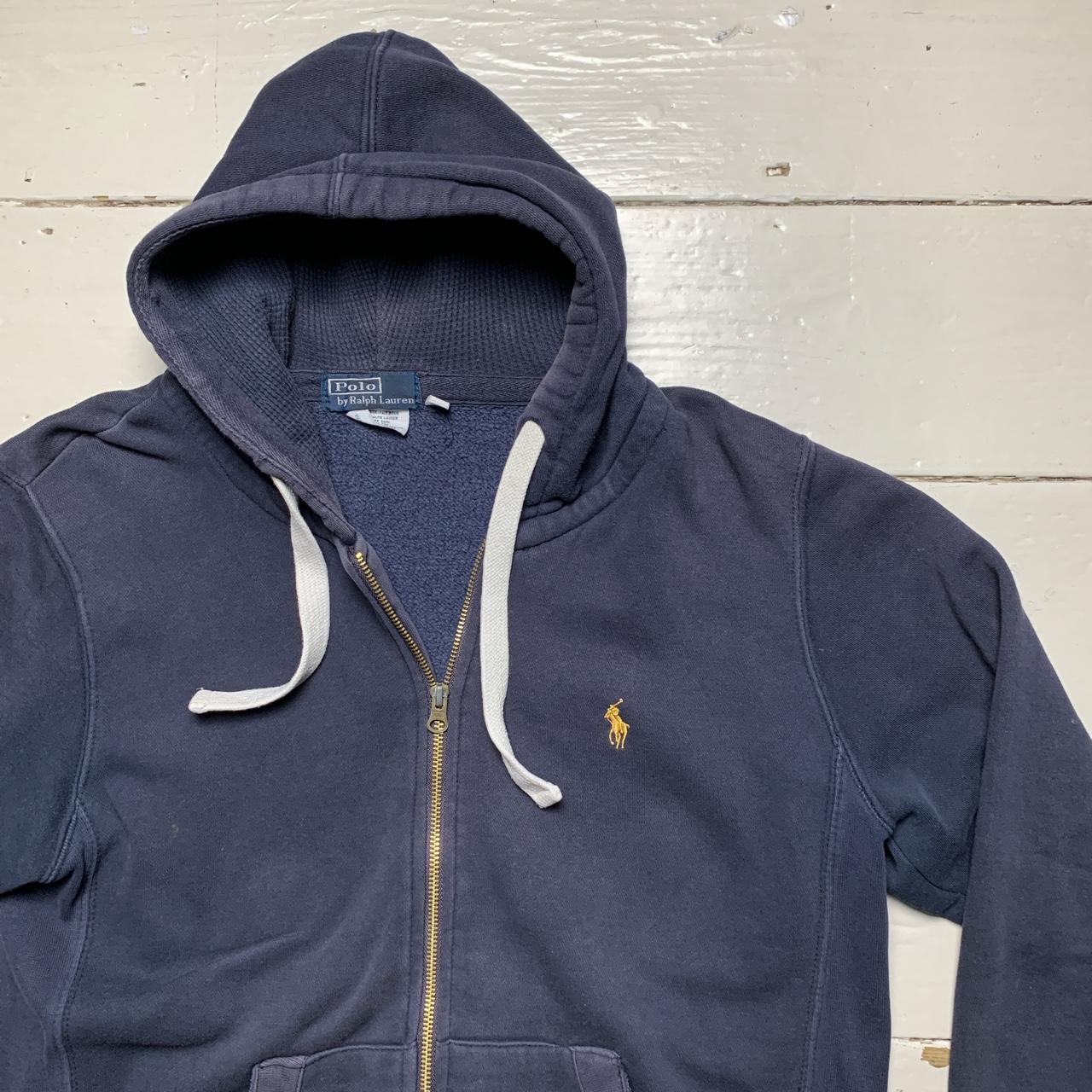 Polo Ralph Lauren Vintage Navy and Yellow Pony Hoodie