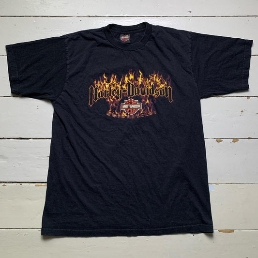 Harley Davidson Vintage Made in USA Flame T Shirt