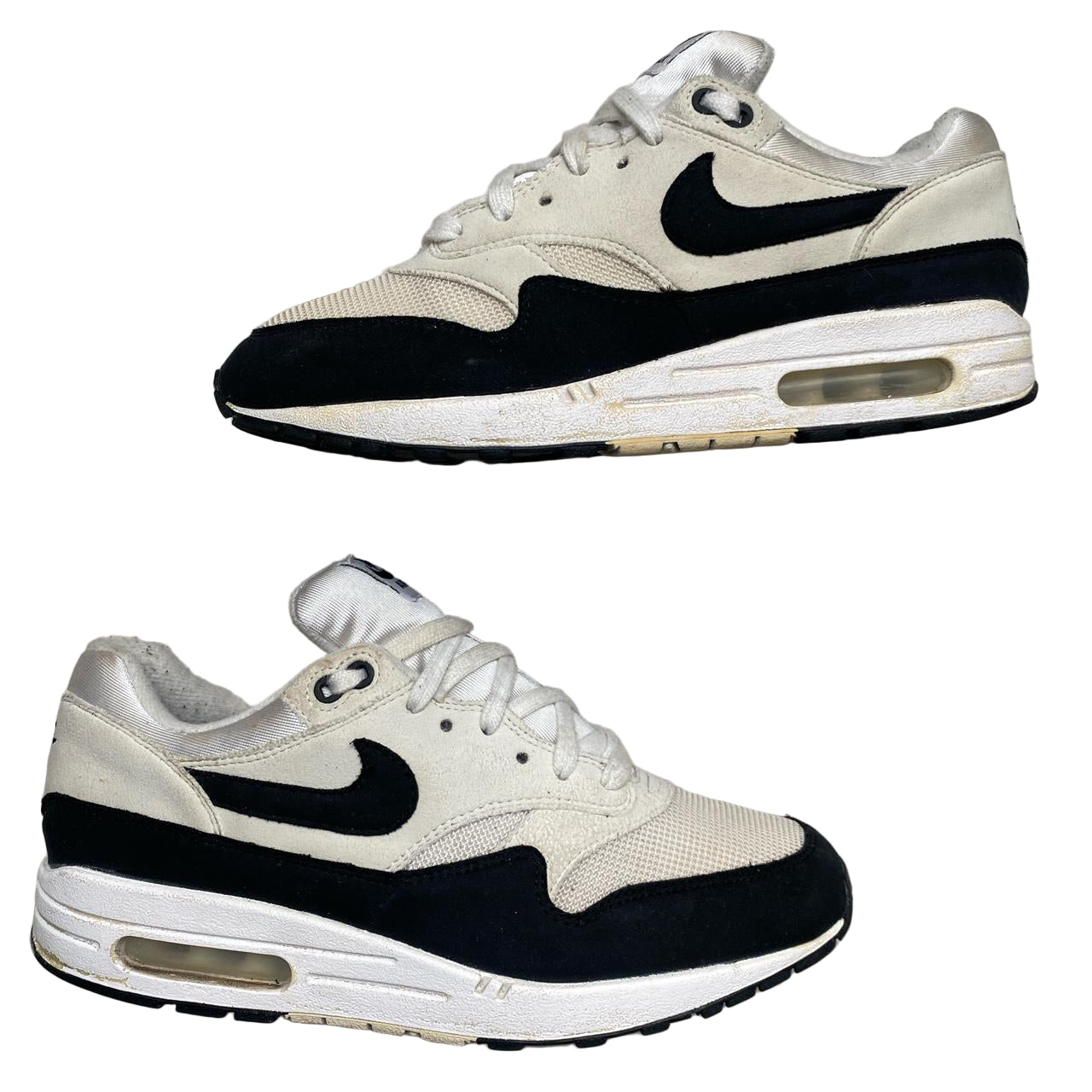 Nike Air Max 1 Womens White and Black (UK 8)