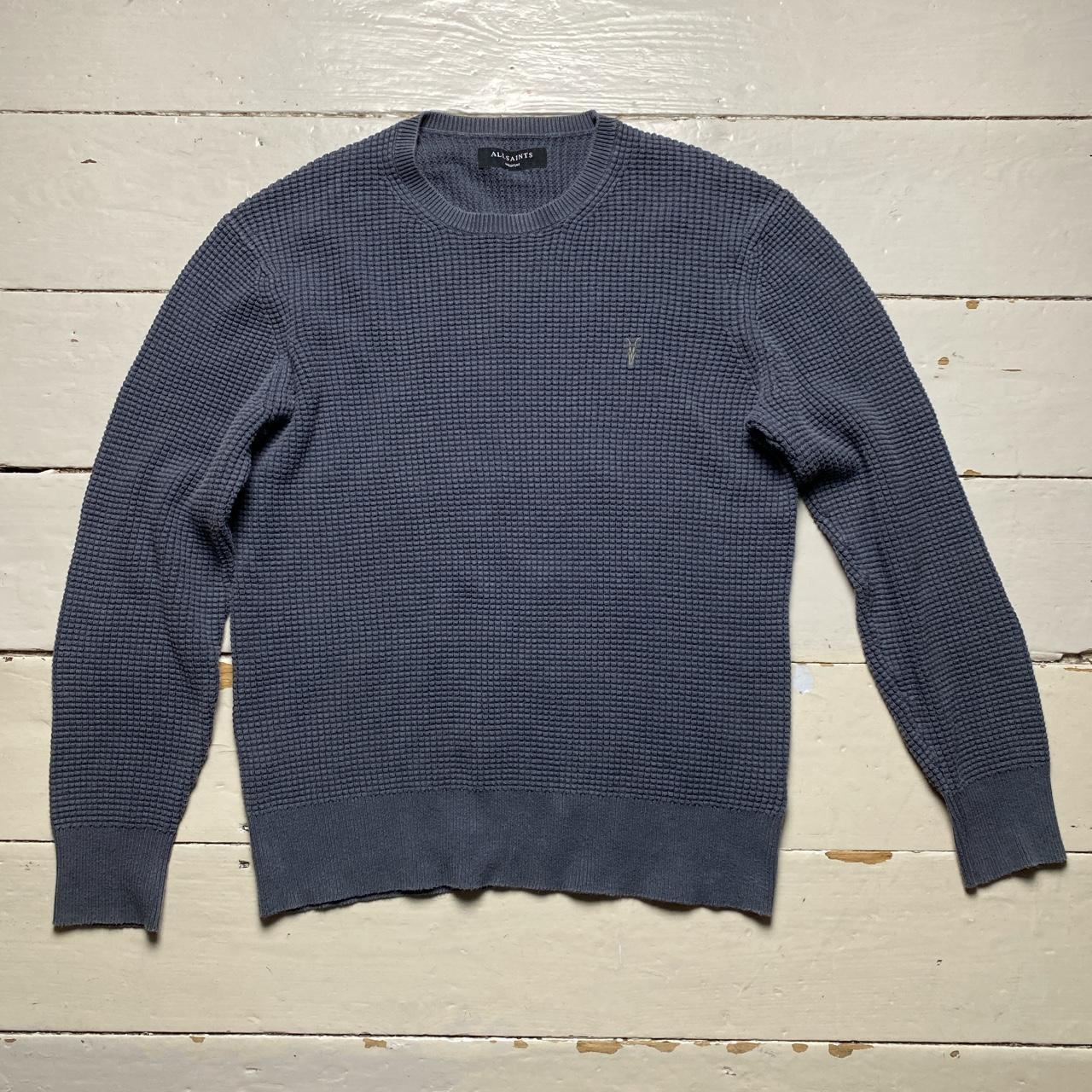 All Saints Wells Crew Thick Knitted Jumper Grey