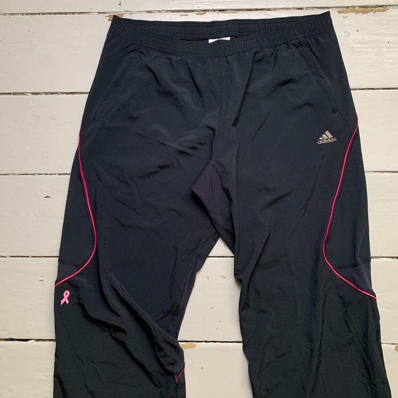 Adidas Shell Track Pant Bottoms Black and Pink