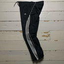 Adidas Climalite Vintage Baggy Black and White Shell Track Pant Bottoms