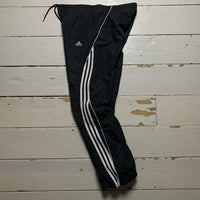 Adidas Climalite Vintage Baggy Black and White Shell Track Pant Bottoms
