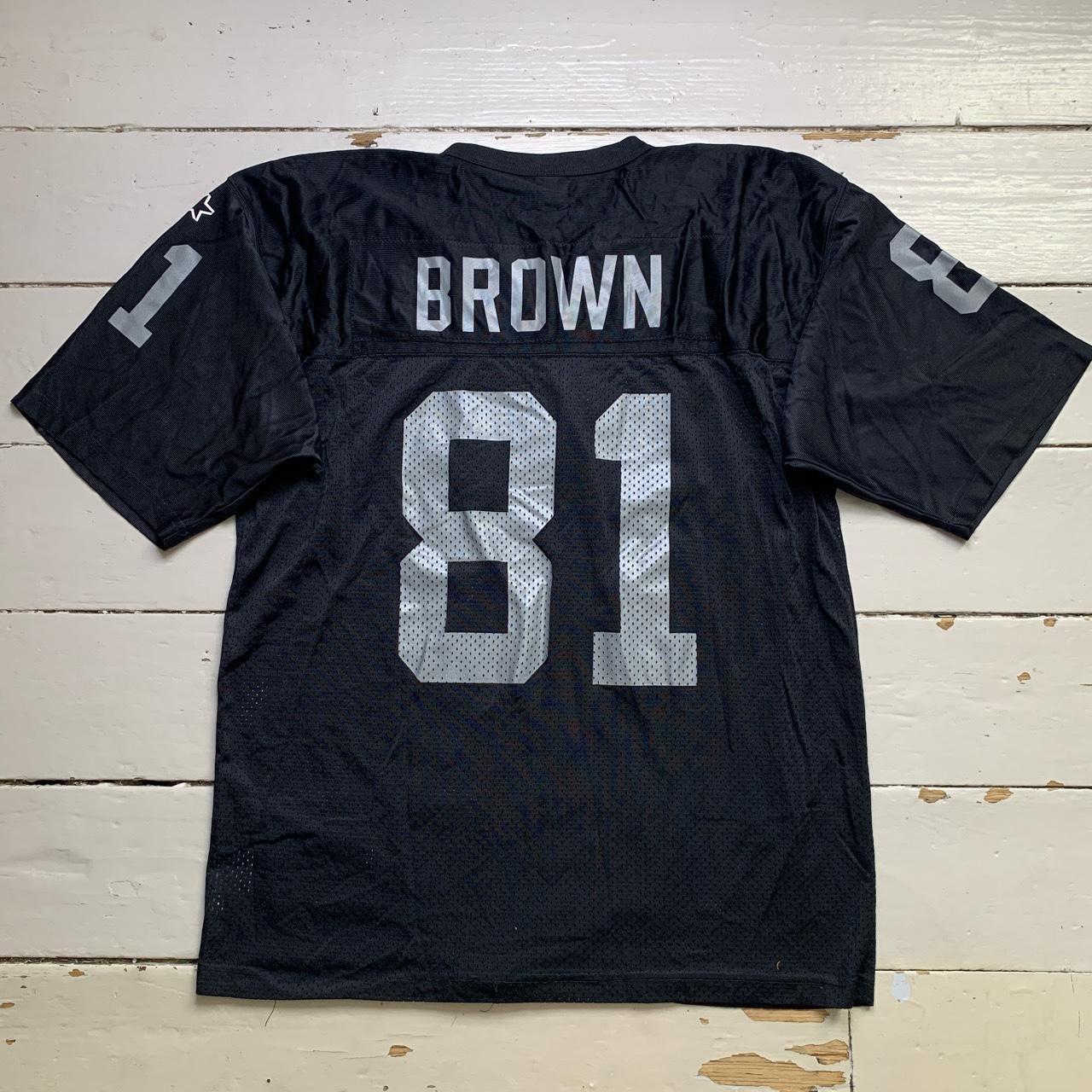 Starter Brown 81 NFL Jersey Black and Grey