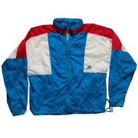 Nike Vintage 90’s Windbreaker Tracksuit Jacket Blue White and Red (S)