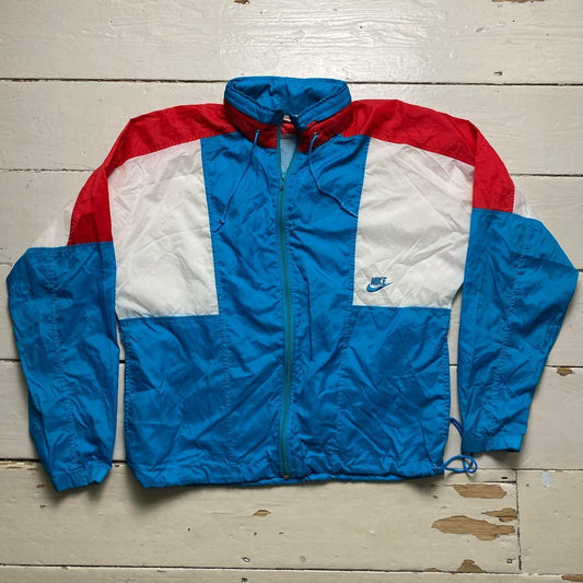 Nike Vintage 90’s Windbreaker Tracksuit Jacket Blue White and Red