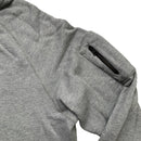 Nike Grey and White Swoosh Hoodie Zip Arm Pocket (XL)