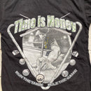 Time is Money Vintage y2k T Shirt Black (XL)