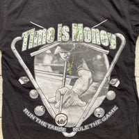 Time is Money Vintage y2k T Shirt Black (XL)