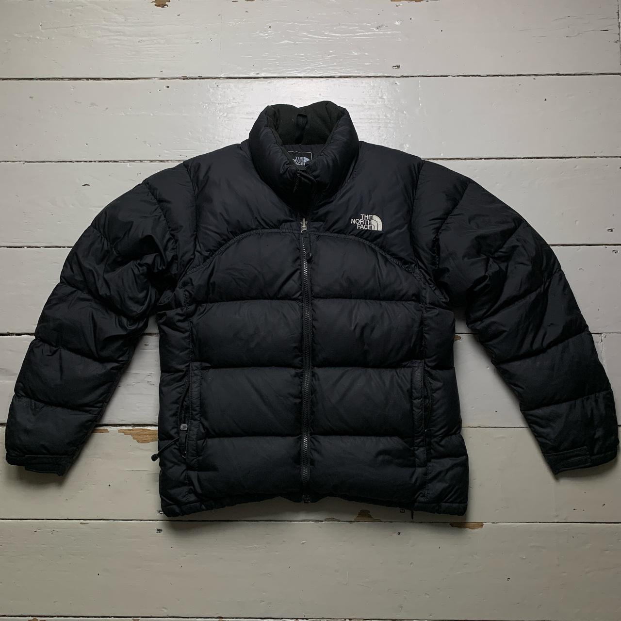 The North Face Black and White Nuptse 700 Series Womens Puffer Coat