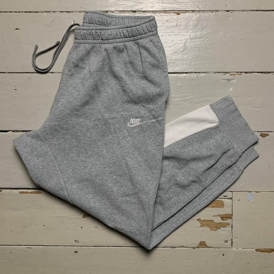 Nike Swoosh Grey and White Joggers