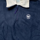 Wimbledon Vintage 90’s Fleece Quarter Zip Jumper Navy and White (XS)