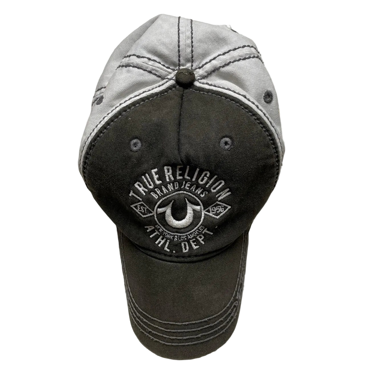 True Religion Khaki and White Baseball Cap