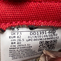 Nike Dunk Gym Red and White (UK 7.5)