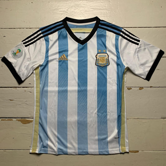 Argentina Adidas Climacool Blue and White 2014 Brasil World Cup Football Jersey