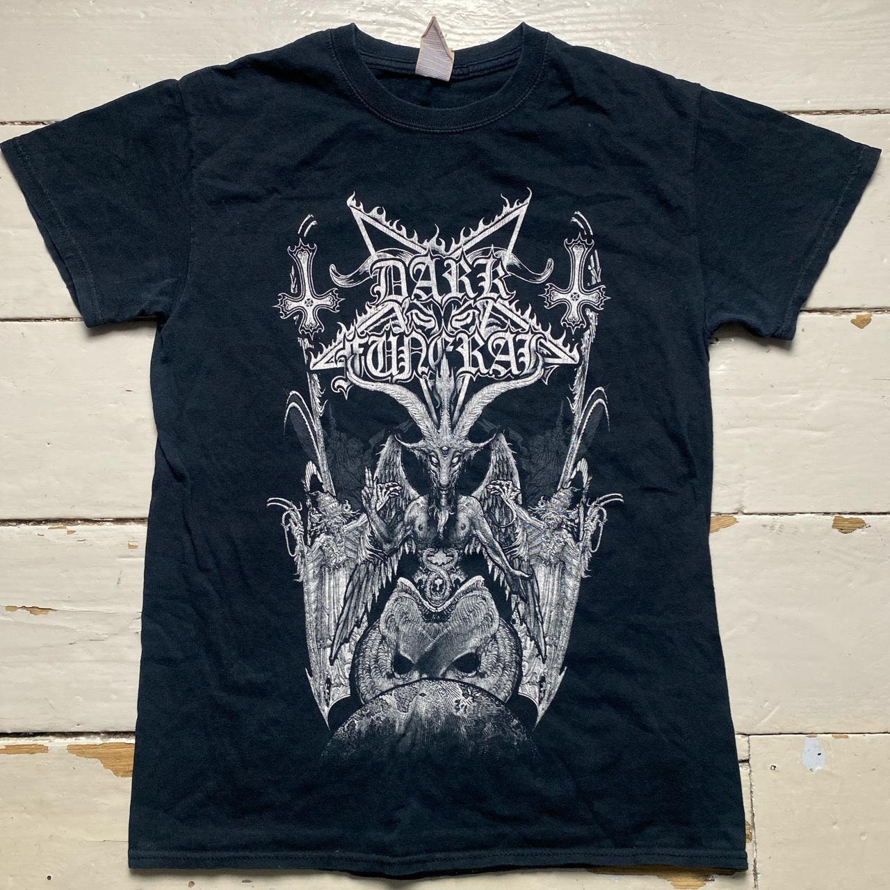 Dark Funeral Heavy Metal Goth Grunge T Shirt Black and White