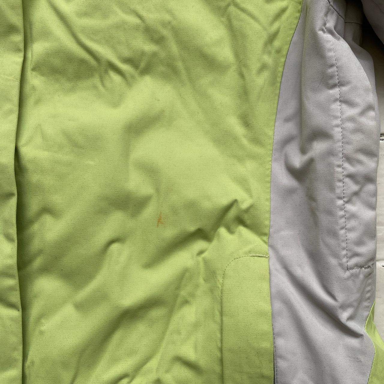 Salomon Green and White Fleece Lined Ski Jacket