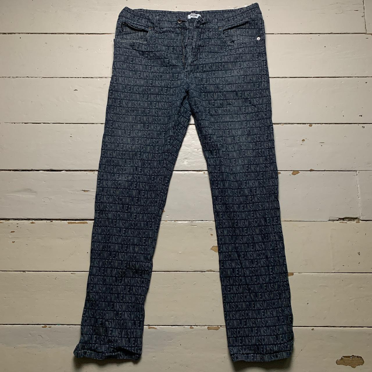 Mochino Jeans Vintage 90’s Monogram Repeat Logo Jeans