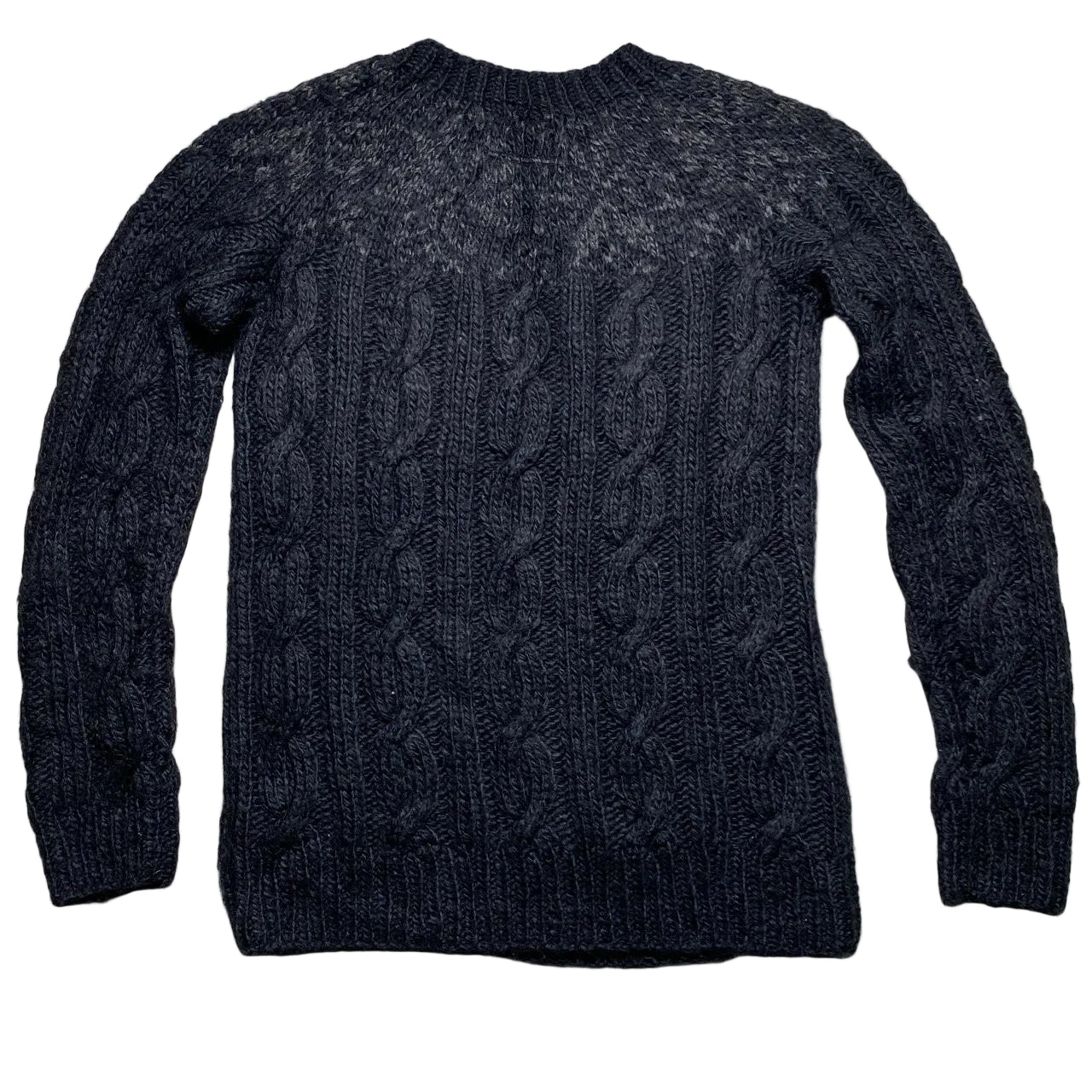 All Saints Black and Grey Thick Knitted Jumper (M)