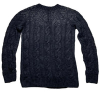 All Saints Black and Grey Thick Knitted Jumper (M)