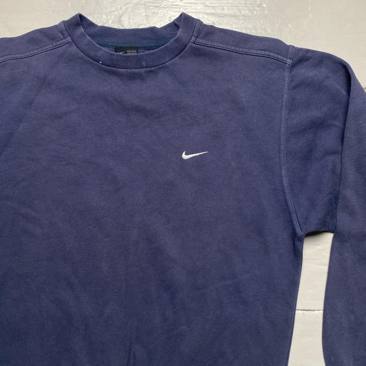 Nike Swoosh Vintage Jumper Navy and White