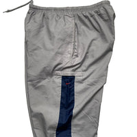 Nike Vintage Baggy Track Pant Cargo Style Shell Bottoms Navy Grey and Red (XL)