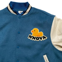 NNOVA Travel Notes Varsity Fleece and Faux Leather Bomber Jacket (S)