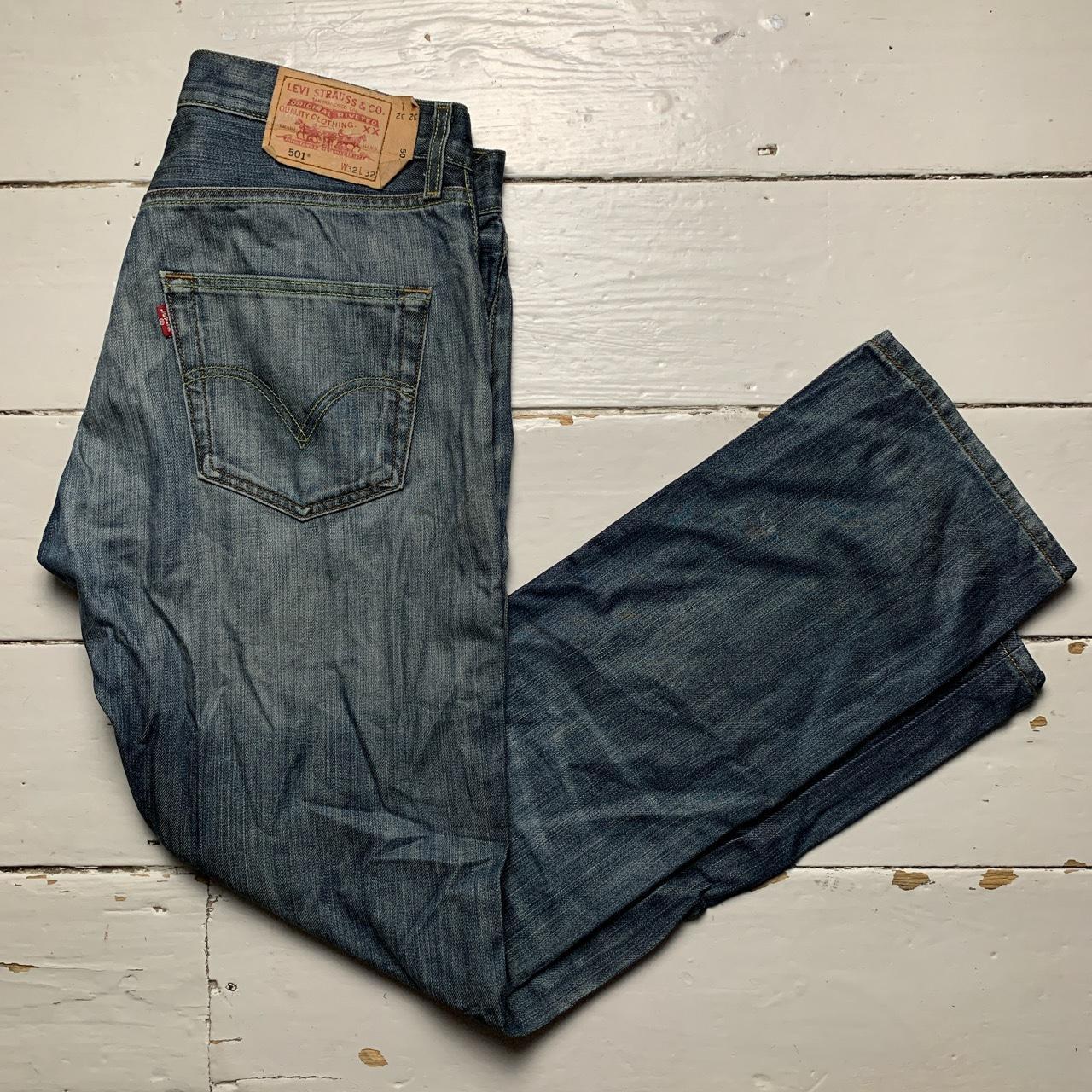 Levis Stonewashed Blue Grey Jeans