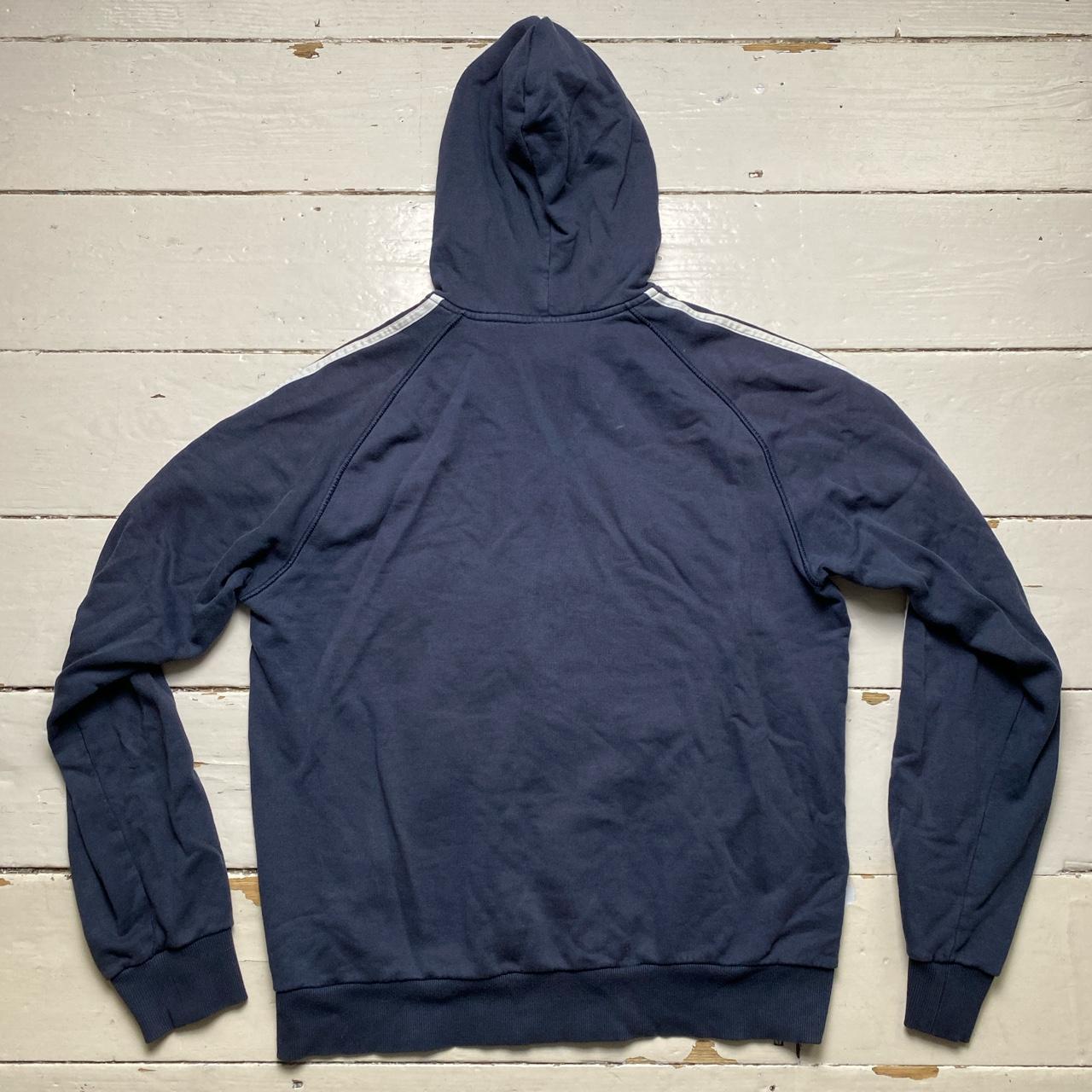 Adidas Performance Essentials Navy and White Hoodie