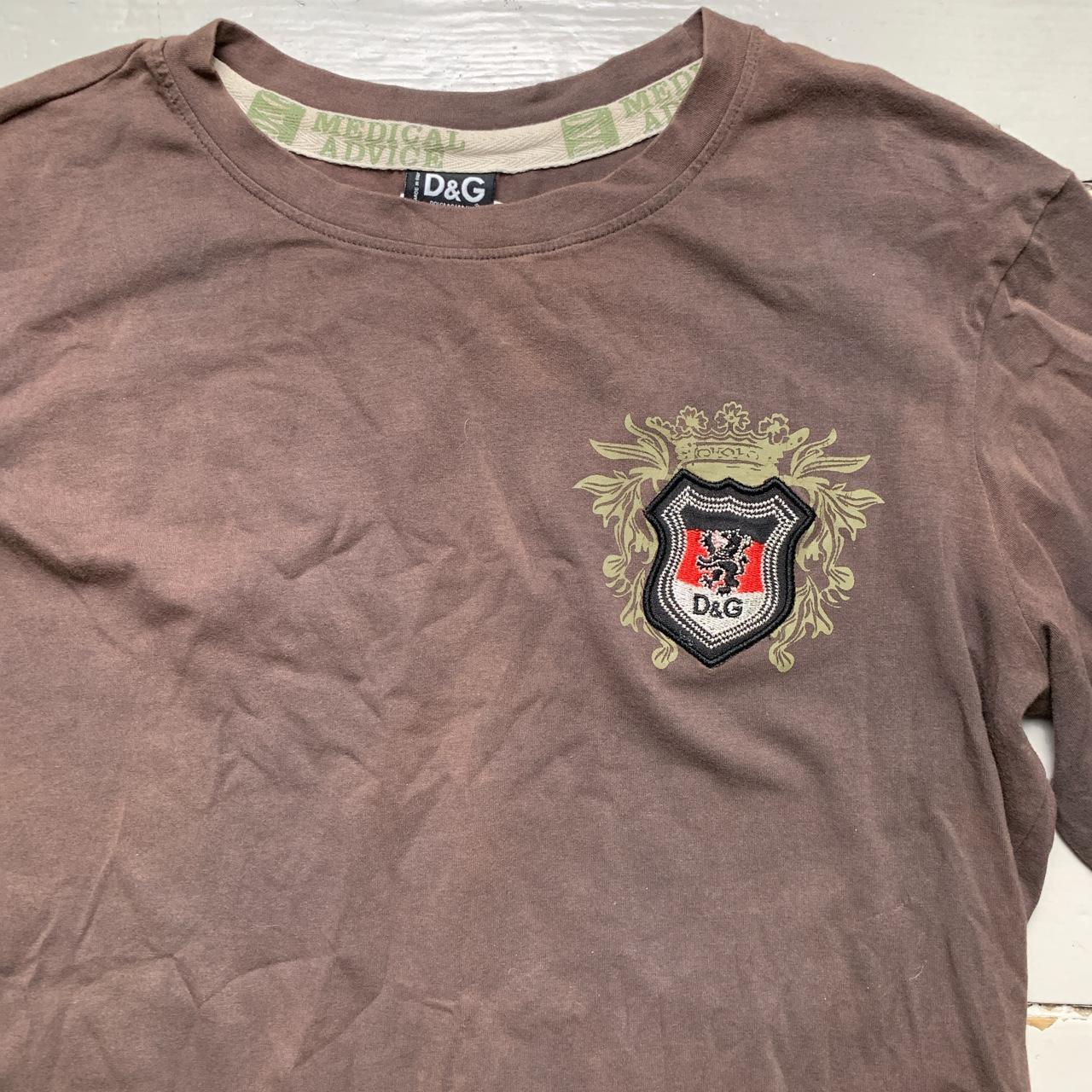 Dolce and Gabbana Vintage Brown Long Sleeve T Shirt