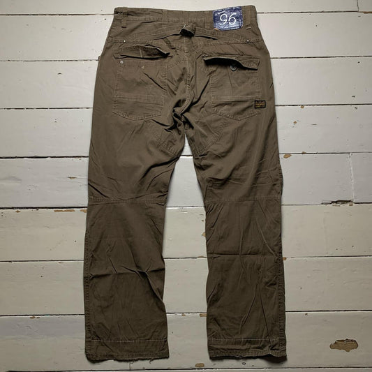 G Star Vintage Brown 96 Elwood Baggy Cargo Army Parachute Combat Trousers