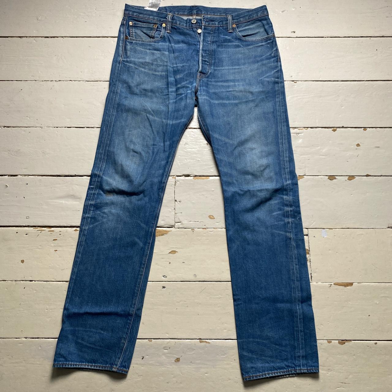 Levis 501 Navy Stonewash Jeans