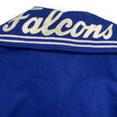 Trophy Jackets Atlanta Falcons Kathy Vintage Blue and White Wool Varsity Jacket (L)