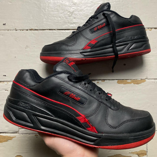 G Unit 50 Cent Reebok Black and Red Trainers