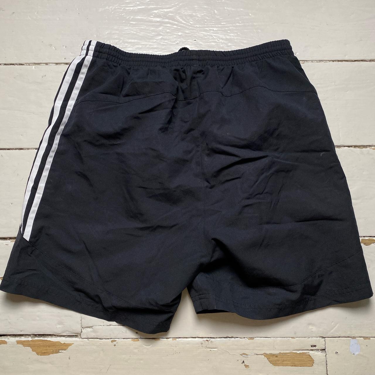Adidas Black and White Baggy Shell Track Pant Shorts