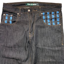 Time Is Money Vintage y2k Embroidered and Printed Dollar Jeans (32W)