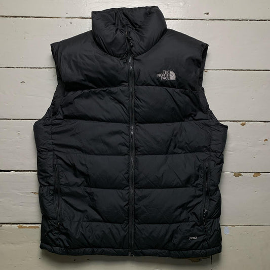 The North Face Nuptse 700 Black and White Gilet