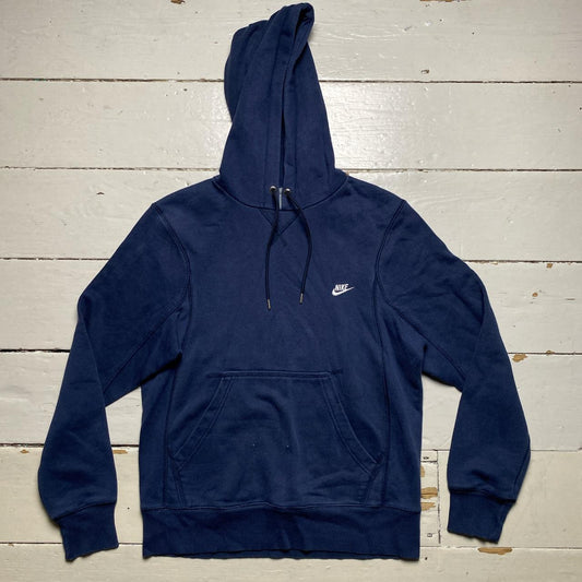 Nike Swoosh Vintage Navy and White Swoosh Hoodie