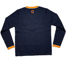Workwear Navy and Orange V Neck Jumper (S)